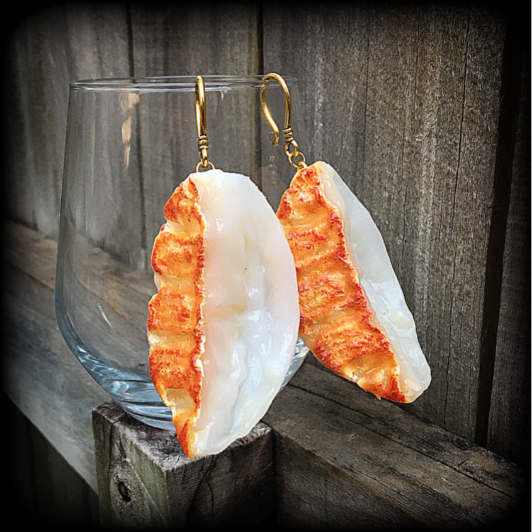 Gyoza earrings-Dumpling earrings