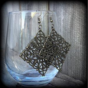 Mandala earrings-Filgree earrings