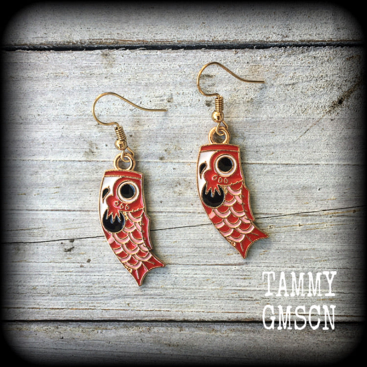 Koinobori earrings-Fish earrings