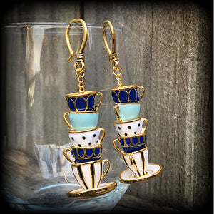 Teacup ear weights-Teacup earrings