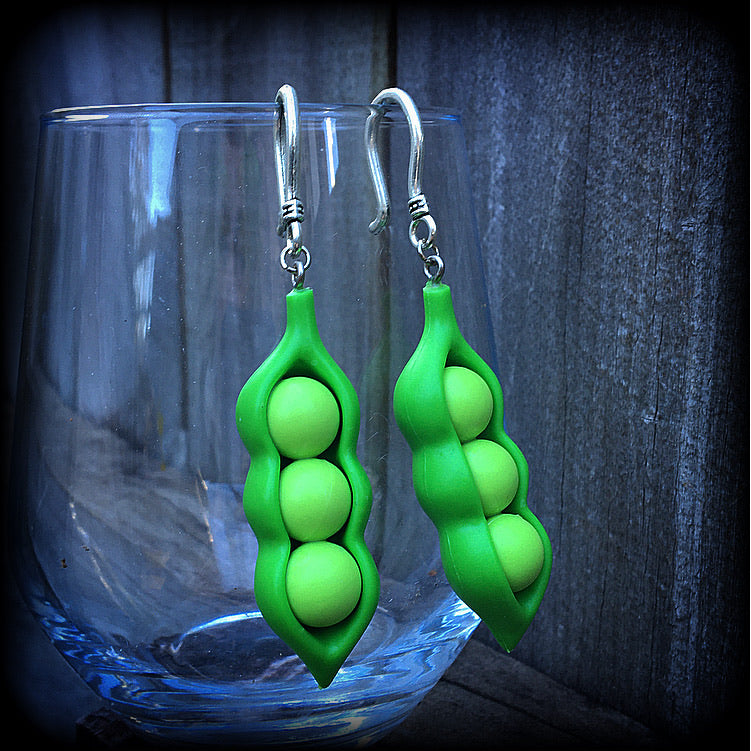 Pea Pod earrings-Ear hangers