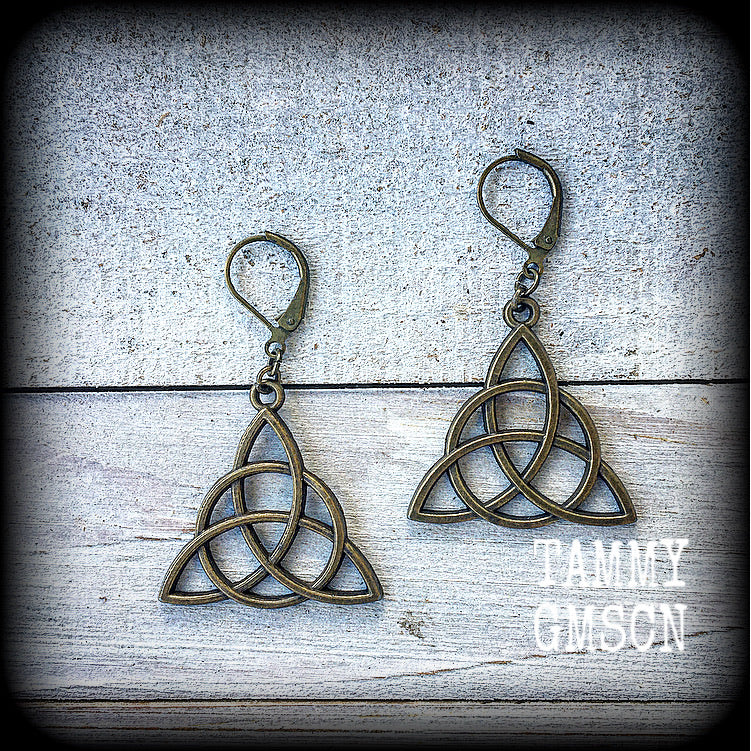 Triquetra earrings-Trinity Knot earrings