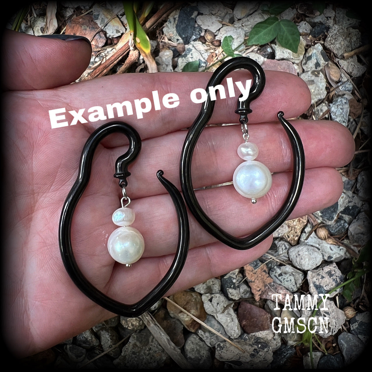 Rose gold DIY tear drop hooks for ear hangers and ear weights