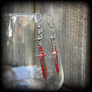 Bowie knife earrings-Halloween earrings