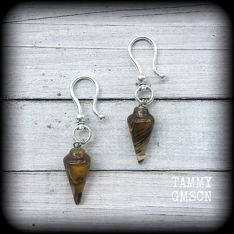 Agate earrings-Gemstone earrings