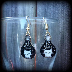 Quirky Cat earrings-Crazy Cat Lady earrings