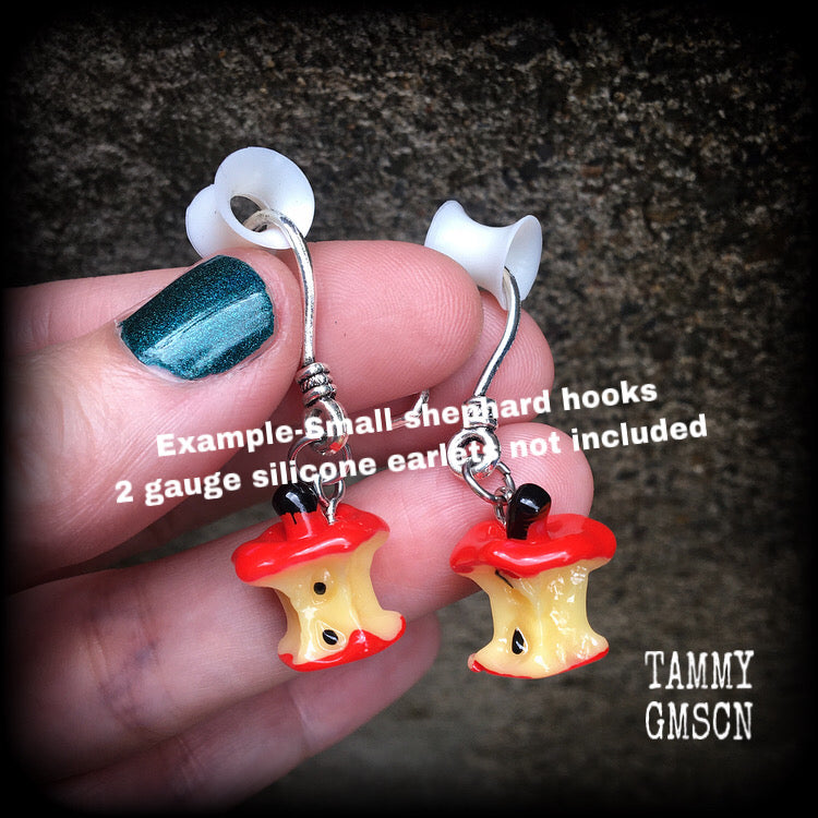 Apple earrings-Retro fruit ear hangers