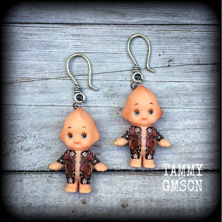 Kewpie doll earrings 