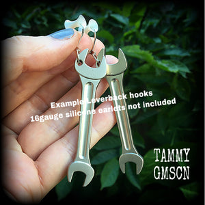 Spanner earrings-Tool earrings