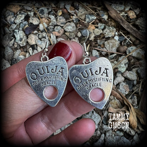 Ouija planchette earrings-Occult earrings