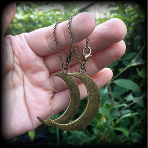 Crescent moon ear hangers 