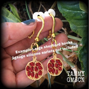 Pomegranate earrings-Ear hangers