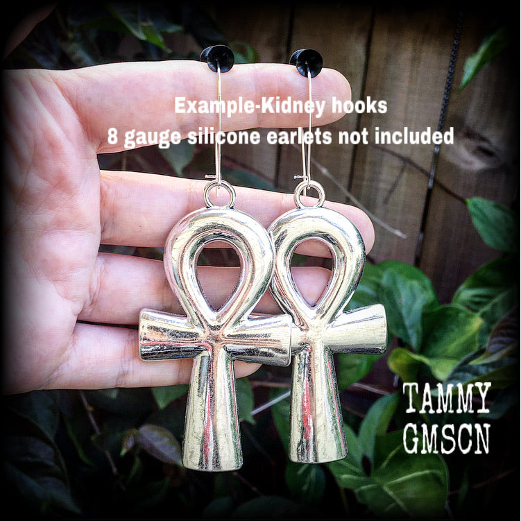 Oversize Ankh earrings-Egyptian earrings