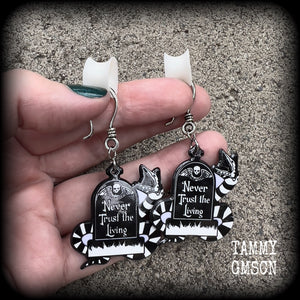 Horror movie earrings 