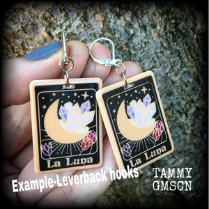 La Luna earrings-Tarot card earrings