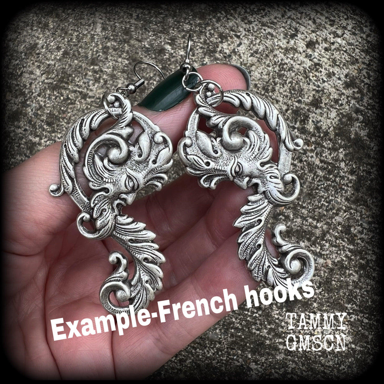 Baroque Green man earrings-Greenman earrings
