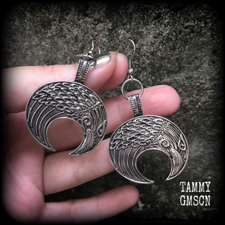 Odins raven earrings-Viking earrings