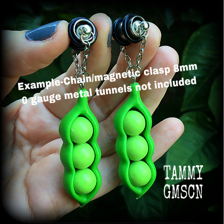 Pea Pod earrings-Pea earrings