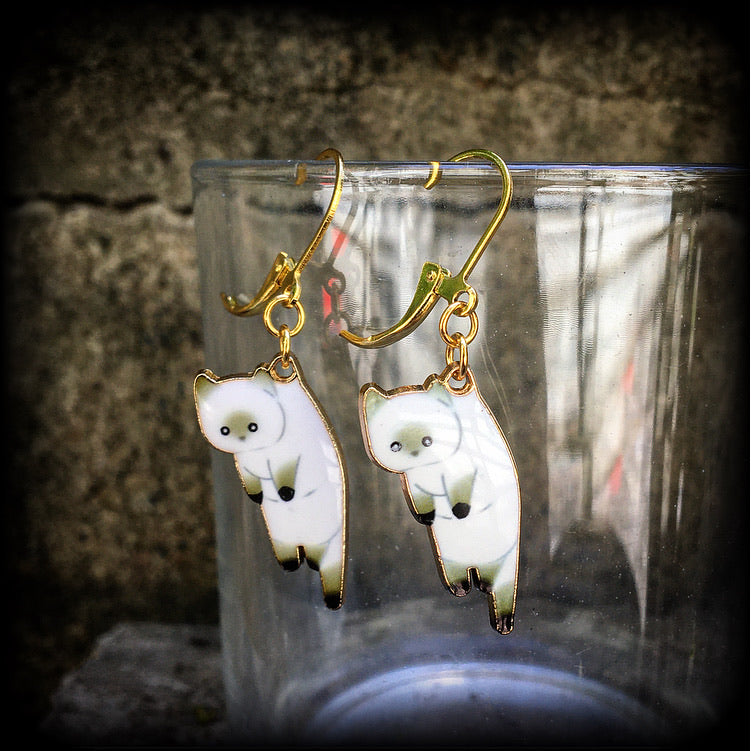 Cat earrings-Crazy Cat Lady earrings