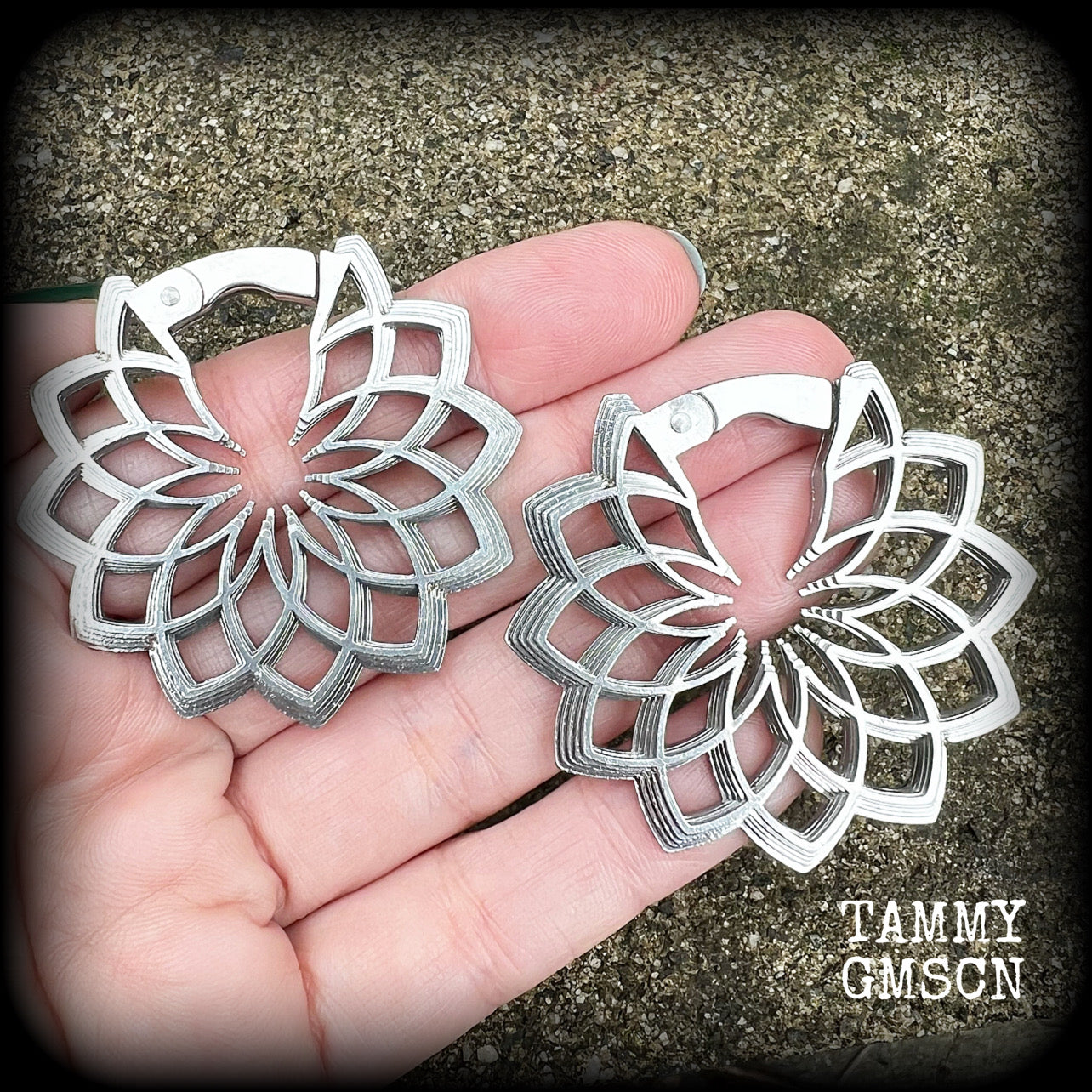 Mandala ear gauges