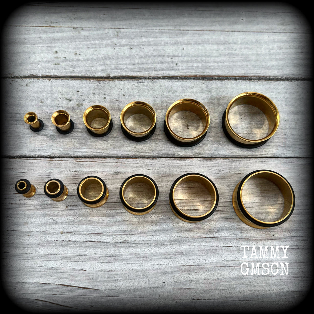 -4mm-6 gauge tunnels
-5mm-4 gauge tunnels
-6mm-2 gauge tunnels
-8mm-0 gauge tunnels
-10mm-00 gauge tunnels
-12mm-1/2" tunnels
-14mm-9/16" tunnels
-16mm-5/8" tunnels
-18mm-11/16" tunnels
-20mm-13/16" tunnels
-22mm-7/8" tunnels
-25mm-1" tunnels