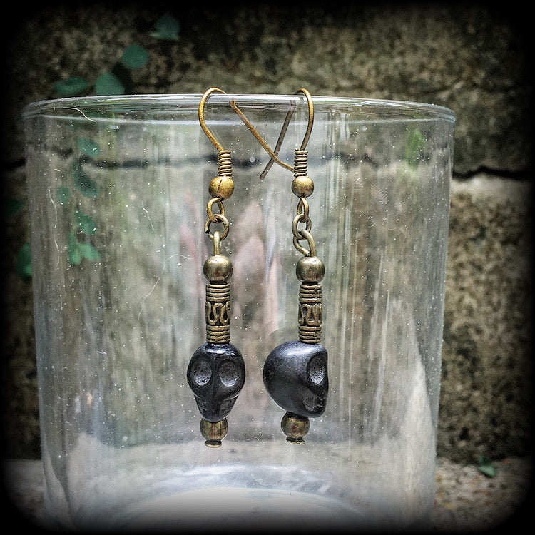 Ogoun earrings-Skull earrings