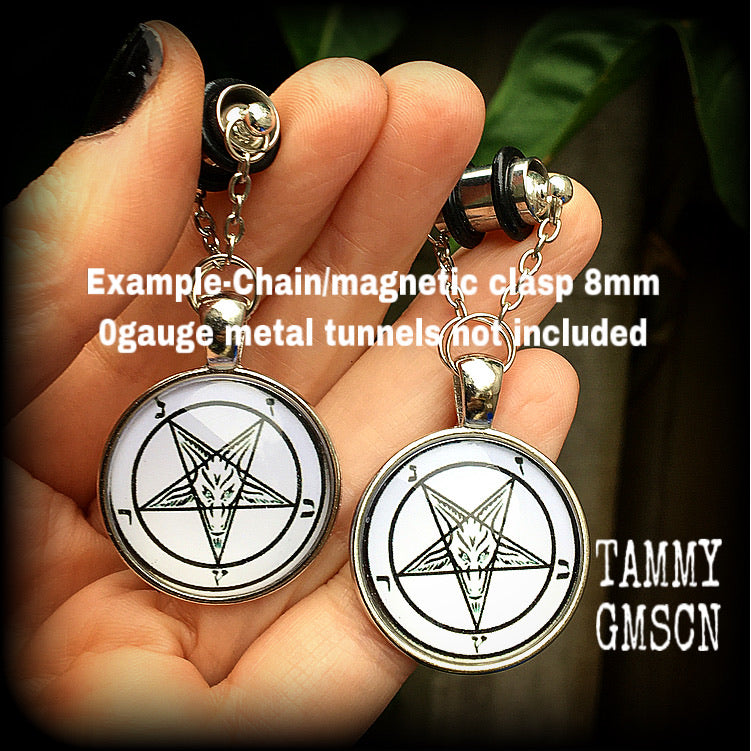 Baphomet earrings-Church of Satan earrings