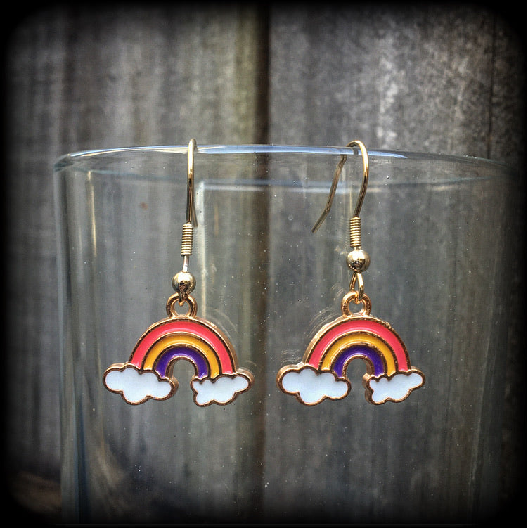 Rainbow earrings-Cloud earrings