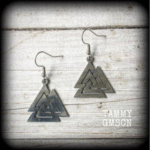 Valknut earrings-Viking earrings