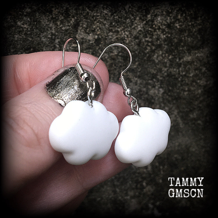 Rain cloud earrings