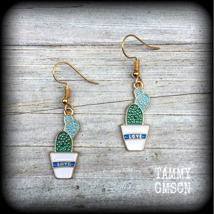 Cactus earrings-Succulent earrings