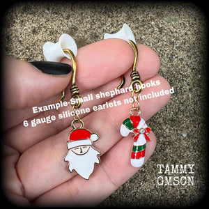 Santa Claus and Candy cane earrings-Christmas earrings