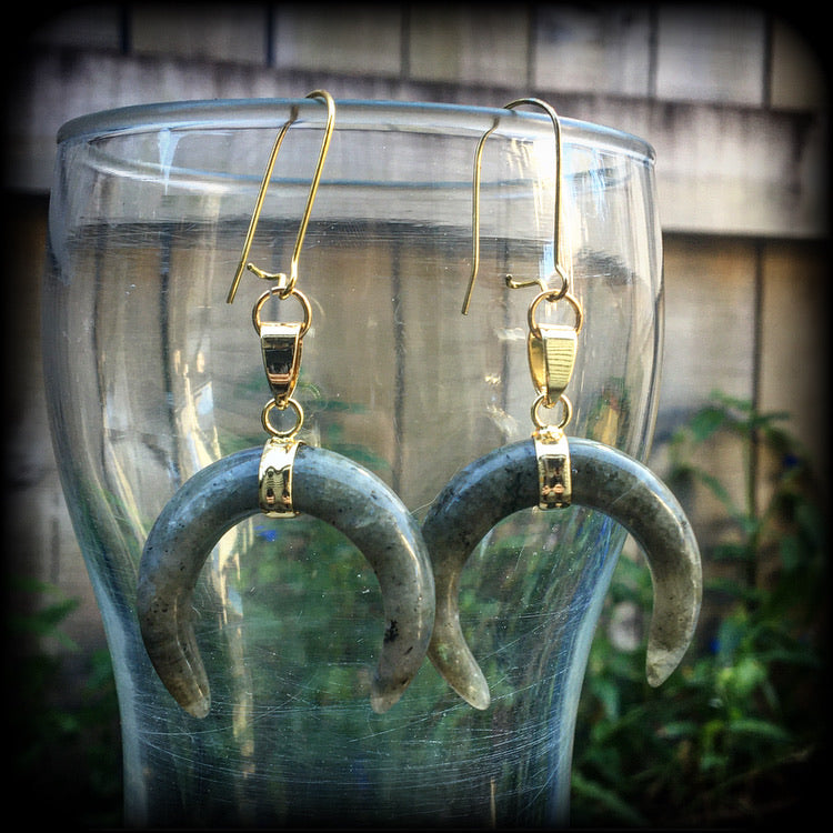 Labradorite earrings-Gemstone earrings