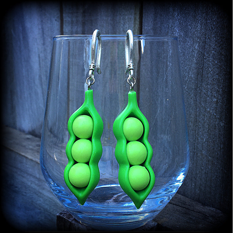 Pea Pod earrings-Ear hangers