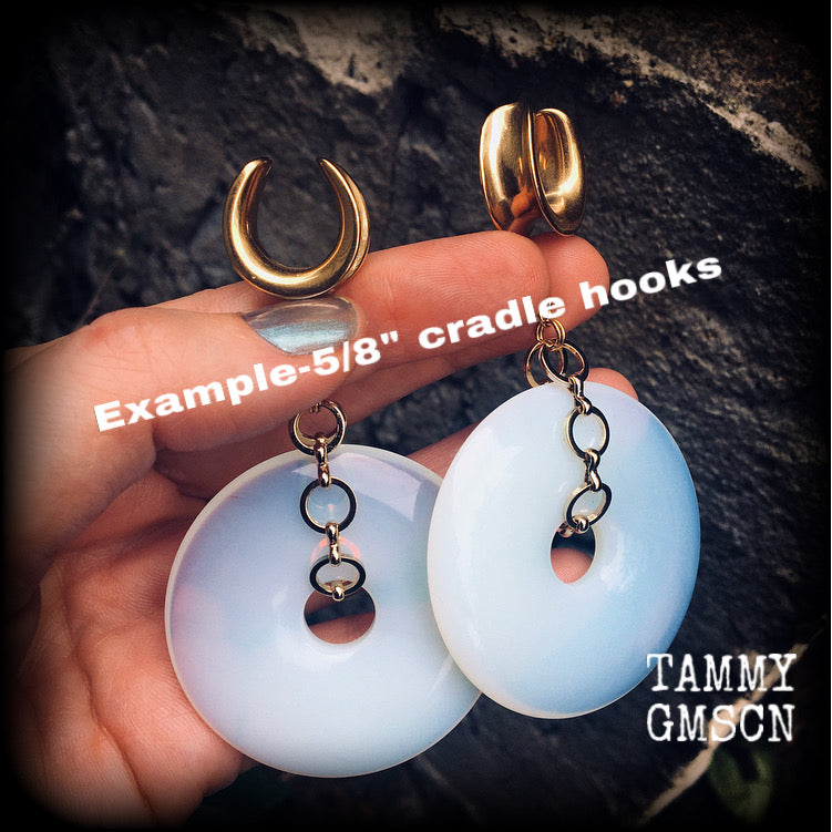 Opalite ear weights-Cradle weights