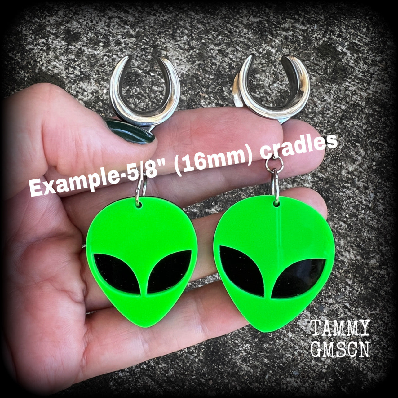 16mm gauged earrings 