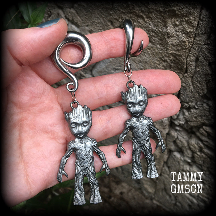 Groot earrings-Gauged earrings