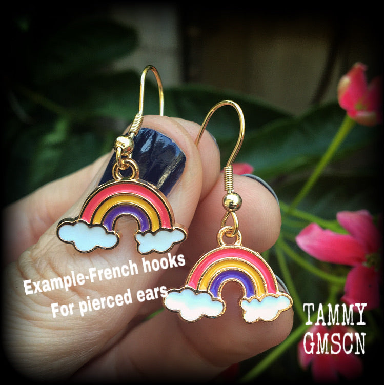 Rainbow earrings-Cloud earrings