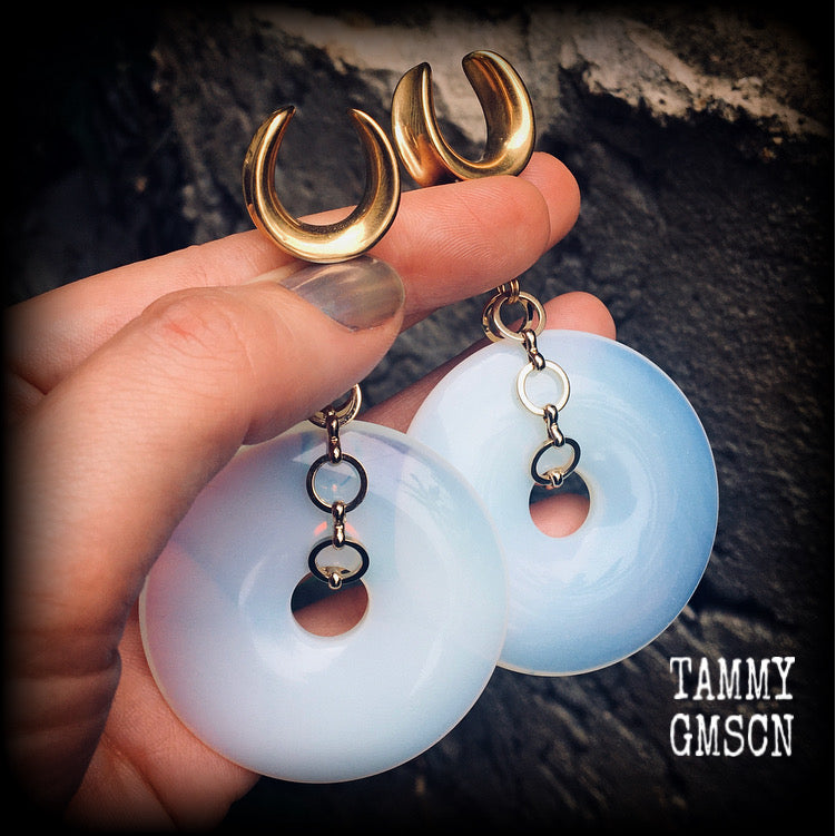 Opalite ear weights-Cradle weights