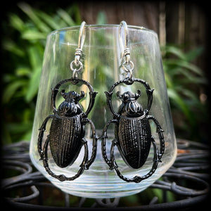 Scarab on sale beetle earrings