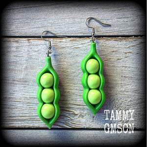 Pea Pod earrings-Pea earrings