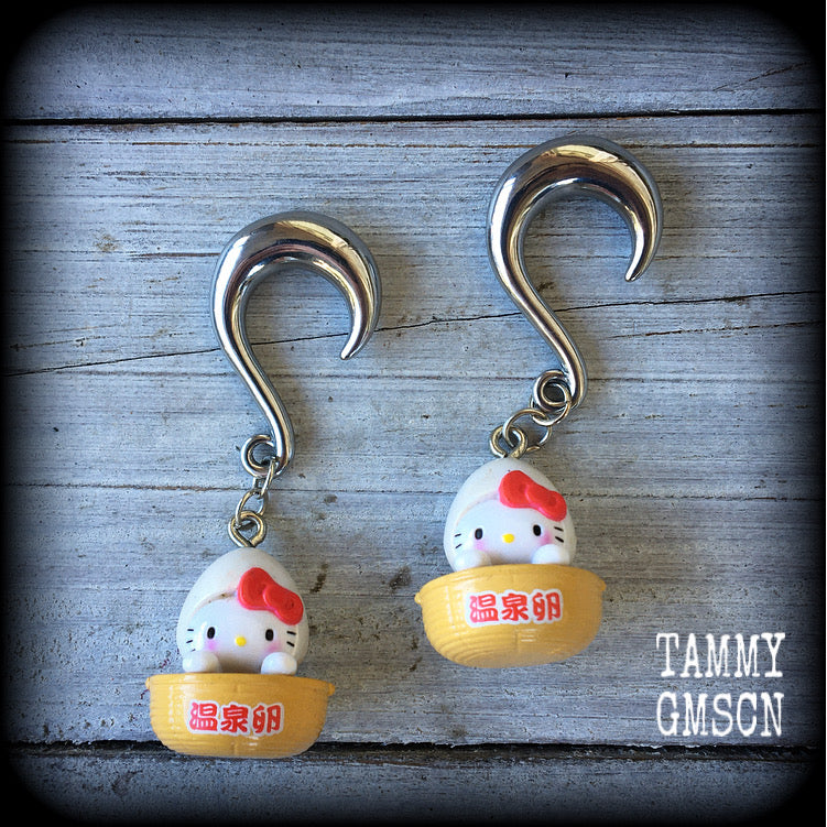 SOLD OUT-Hello Kitty gauged earrings-My Melody earrings