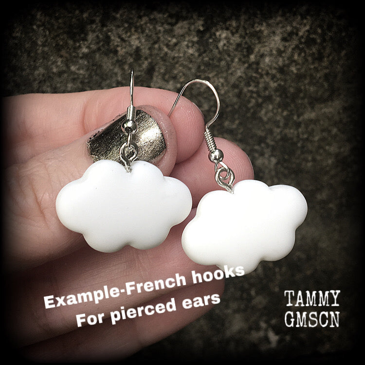 Rain cloud earrings