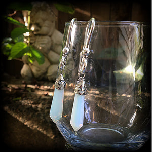 Opalite earrings-Gemstone ear hangers