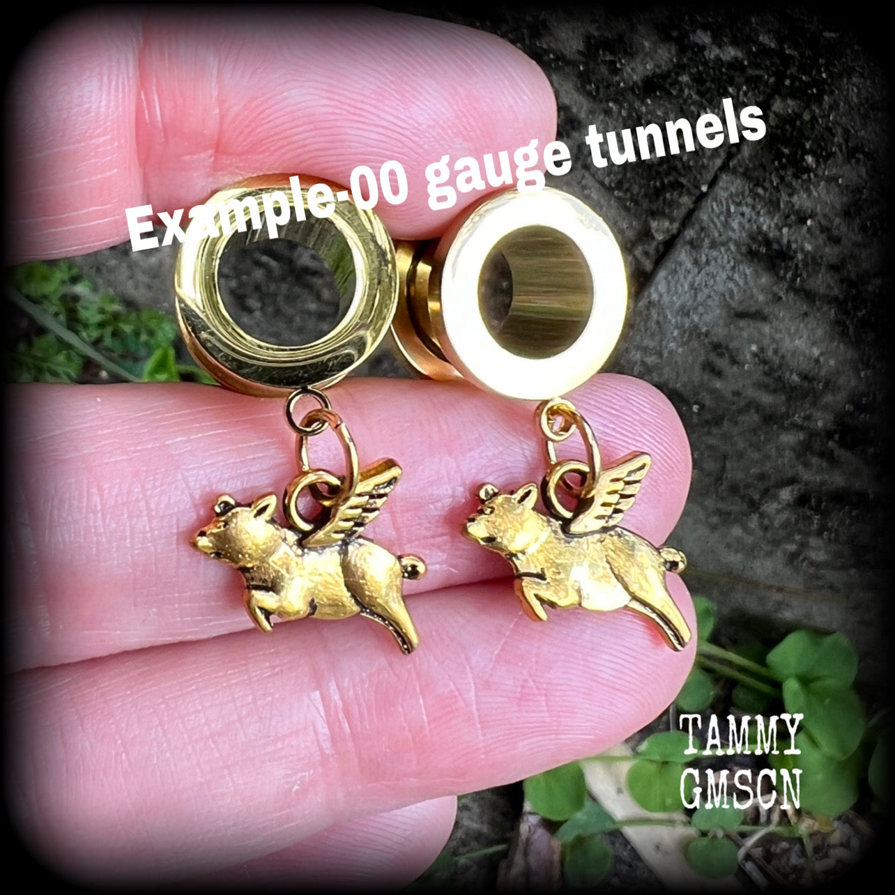 Pig earrings-Flying pig earrings