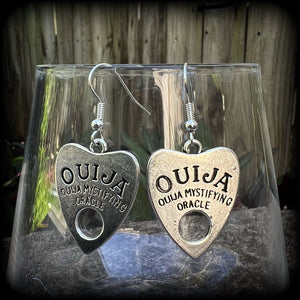 Ouija planchette earrings-Occult earrings