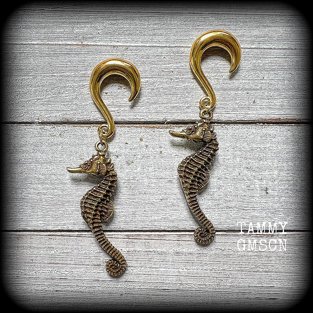 Seahorse ear weights-Gauged earrings