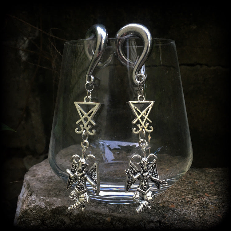 Baphomet and Sigil of Lucifer ear weights