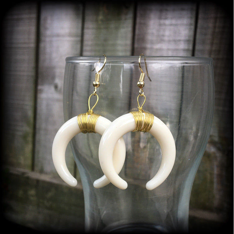 Artemis earrings-Double Horn earrings