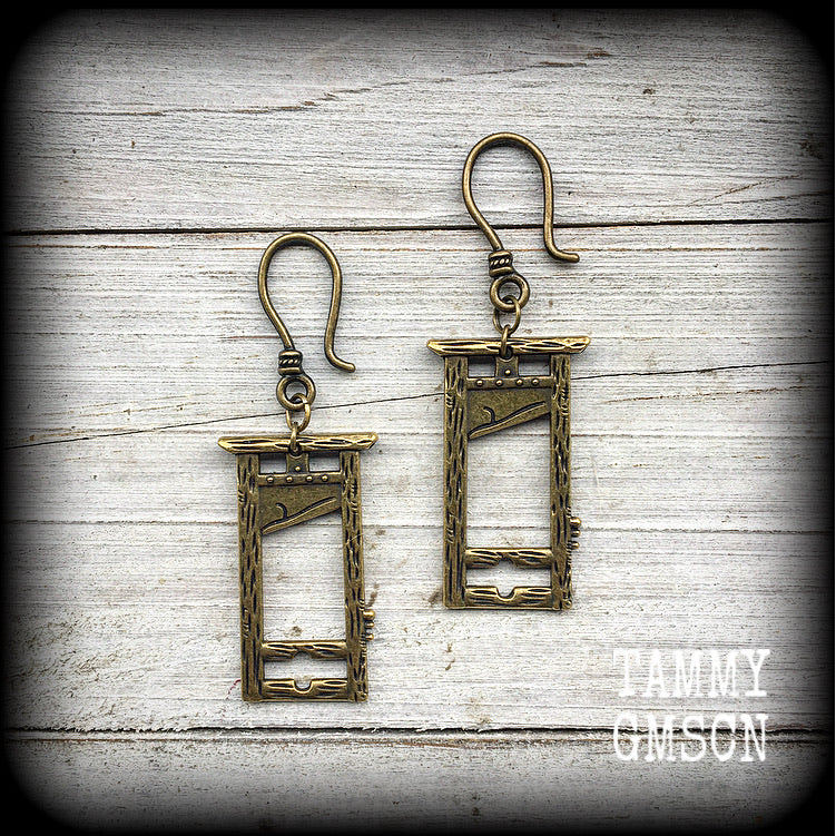 Guillotine earrings-Halloween earrings